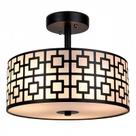 Luz de teto DINGLILIGHTING Flush Mount 3-Light Black