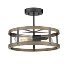 Luz de teto EAPUDUN Farmhouse Semi Flush Mount 33 cm de madeira