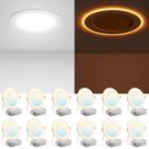 Luz de teto embutida LED Amico de 6" 12W regulável 5CCT