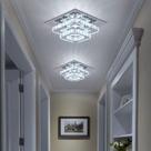 Luz de teto FRIXCHUR Crystal Square Chandelier LED 25W