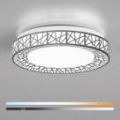 Luz de teto Lightania 40cm de níquel escovado 28W 2800LM