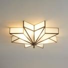 Luz de teto Mazu House Black Star Brass Glass 50cm
