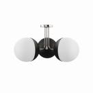 Luz de teto Modway Stellar de 3 luzes em níquel opalino