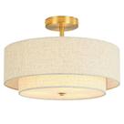 Luz de teto Outiron 16" Gold Semi Flush 3-Light