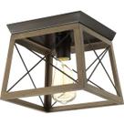 Luz de teto Progress Lighting Briarwood Farmhouse Flush Mount Luz de teto Progress Lighting Briarwood Farmhouse Flush Mount