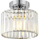 Luz de teto VIOLOEMI Crystal Chrome 22cm Modern Luz de teto VIOLOEMI Crystal Chrome 22cm Modern