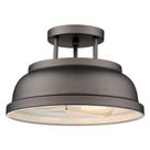 Luz de teto zeyu Farmhouse Semi-Flush Mount 30 cm com 2 luzes