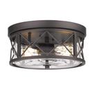 Luz de teto zeyu Flush Mount 30 cm com tampa de vidro transparente
