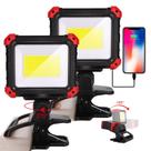 Luz de trabalho Easymaxx LED recarregável 2100LM com braçadeira, pacote com 2