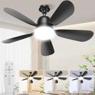 Luz de ventilador de teto LC-Dolida 23.8" 2000LM Remote preta