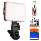 Luz de vídeo LED K&F Concept Clip Fill com filtro de 4 cores 2000mAh
