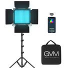 Luz de vídeo LED RGB GVM 800D Studio com controle de APP, pacote com 1 pacote