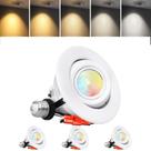 Luz embutida TORCHSTAR 4" 9W LED Gimbal 5CCT regulável 120V Luz embutida TORCHSTAR 4" 9W LED Gimbal 5CCT regulável 120V