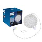 Luz esférica suspensa PHILIPS branca de 5,5 m com 50 lâmpadas LED