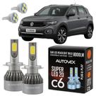 Luz Farol Baixo H7 LED T-Cross 2019 Em Diante Iluminação T10