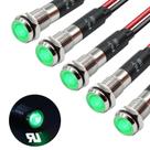 Luz indicadora FILN 8mm 110V 220V Lâmpada piloto de metal vermelha 5 unidades