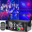 Luz laser de festa para DJ a laser de 6 olhos com controle remoto