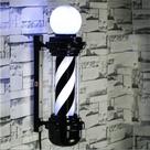 Luz LED Barber Pole MIUXIU preta branca 68x26cm