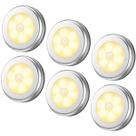 Luz LED com sensor de movimento AMIR de 8 cm, bateria sem fio, pacote com 6 Luz LED com sensor de movimento AMIR de 8 cm, bateria sem fio, pacote com 6