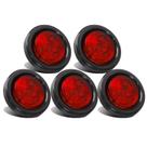 Luz LED de marcação de folga de reboque Partsam 2 polegadas vermelha x5 Luz LED de marcação de folga de reboque Partsam 2 polegadas vermelha x5