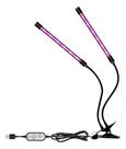Luz Led Dupla Para Crescimento Plantas Estufa Luminaria