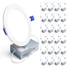 Luz LED embutida de teto Ensenior 6" 12W 5000K 120V regulável Luz LED embutida de teto Ensenior 6" 12W 5000K 120V regulável