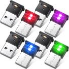 Luz LED Frienda Mini USB, iluminação interior LED para carro, luz ambiente USB inteligente de 5V, teclado para laptop, decoração de escritório, luminária noturna, brilho ajustável, 8 cores (6 peças)