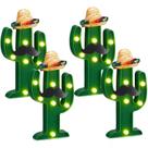 Luz LED para cactos Kittmip Cinco de Mayo com mini sombrero