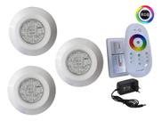 Luz Led Para Piscina 36m² Kit 3 Leds Rgb +módulo+ Fonte