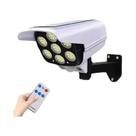 Luz LED Solar À Prova d'Água Para Parede Externa Com Controle Remoto E Câmera Falsa Para Iluminação