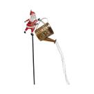 Luz LED Solar Papai Noel Com Regador Para Iluminação Decorativa Externa