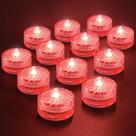 Luz LED submersível HL Red Waterproof 100h Bateria 12 unidades