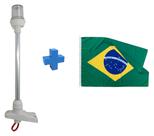 Luz Mastro Branco Alcançado 40cm Led Bandeira Brasil Barco
