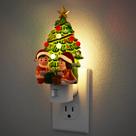 Luz Nocturna JandCase Árbol de Navidad y Papá Noel 3000K