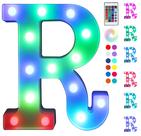 Luz Nocturna LED de Letras Marquee Coloridas Foaky R