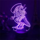 Luz noturna 3D Alien Creative Colorful USB Touch 22x15x6cm Luz noturna 3D Alien Creative Colorful USB Touch 22x15x6cm