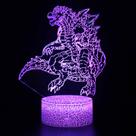 Luz noturna 3D Cartoon Godzillas King Kong LED 5V com controle remoto