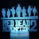 Luz noturna 3D Creative Recarregável Red Dead Redemption Luz noturna 3D Creative Recarregável Red Dead Redemption