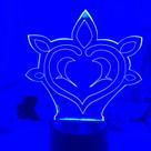 Luz noturna 3D Genshins Impacts Icon Colorful Smart Touch