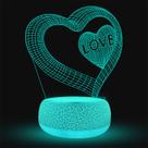 Luz noturna 3D Iloveyou Heart Rose LED para o Dia dos Namorados