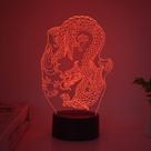 Luz noturna 3D LED Dragons que muda de cor para crianças com base