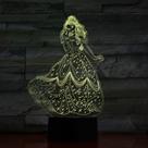 Luz noturna 3D USB Conto de fadas Princesa Alice Branca de Neve