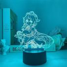 Luz noturna 3D USB Genshins Impacts Kazuha Hu Tao Kamisato Ayak Luz noturna 3D USB Genshins Impacts Kazuha Hu Tao Kamisato Ayak
