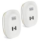 Luz noturna BLACK+DECKER com 2 portas de carregamento USB, 10 lm, pacote com 2