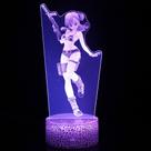 Luz noturna Bulmas LED 3D que muda de cor para crianças com base