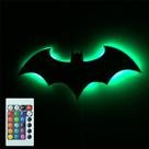 Luz noturna, candeeiro de mesa USB em forma de morcego, lâmpada de cabeceira para crianças