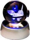 Luz noturna de bola de cristal 3D, lâmpada de mesa com mudança de 7 cores para lâmpada de decoração de quarto, presentes de Natal e ideias de presentes de aniversário para crianças e meninas