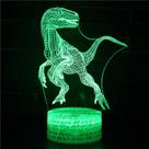 Luz noturna, desenho animado 3D, dinossauro, quarto, luz atmosférica