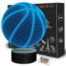 Luz noturna FULLOSUN Basketball 3D Illusion Light com controle remoto