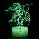 Luz noturna Genshins Impacts Lâmpada em forma 3D LED Colorful Touch